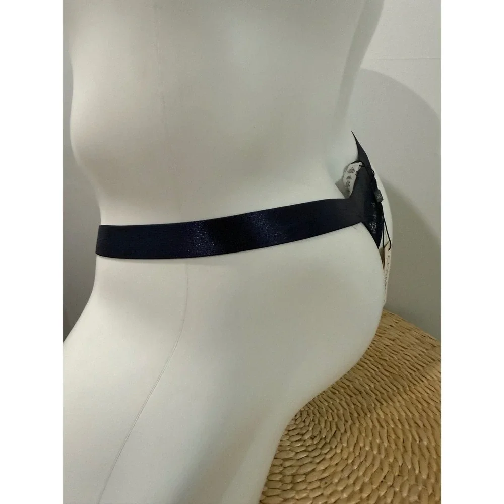 Cosabella Never Say Never Italian Thong Nocturnal blue Men's Lace NWT Size S‎